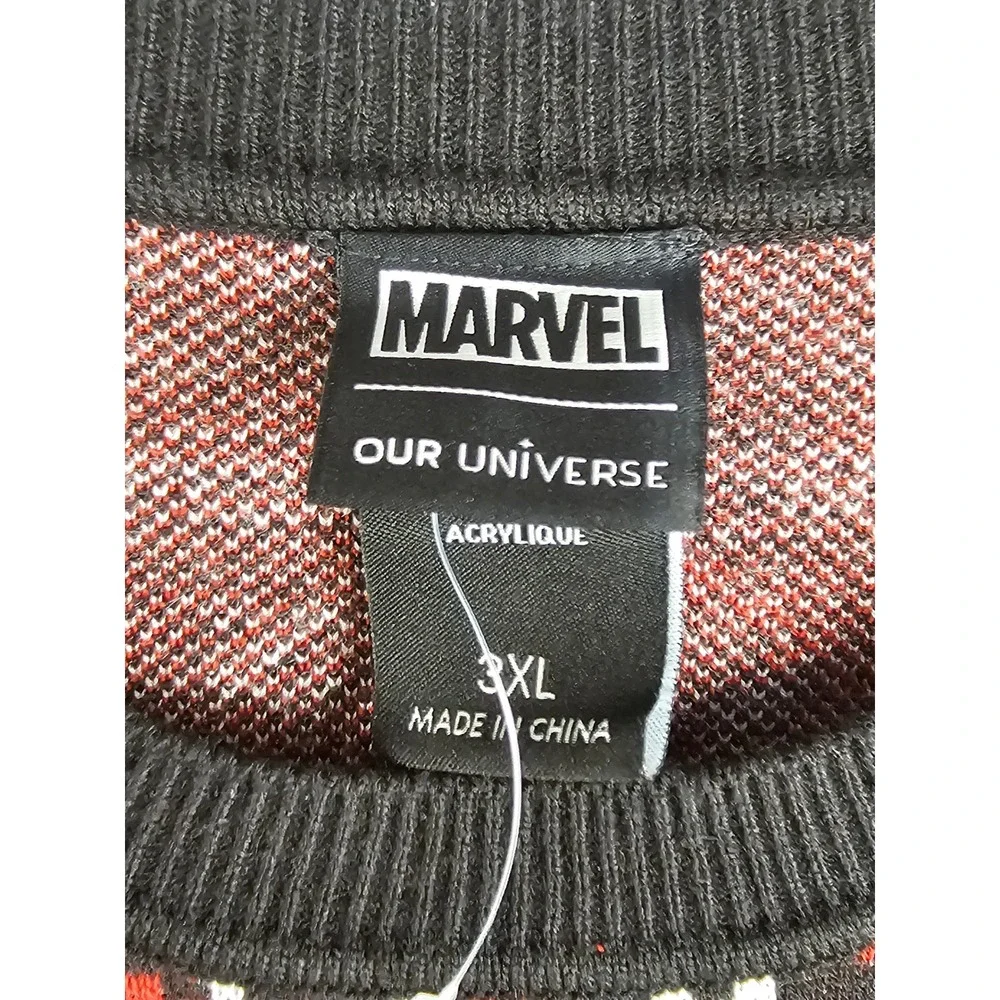 NWOT Our Universe Mens Marvel Venom Fair Isle Holiday Ugly Christmas Sweater 3XL